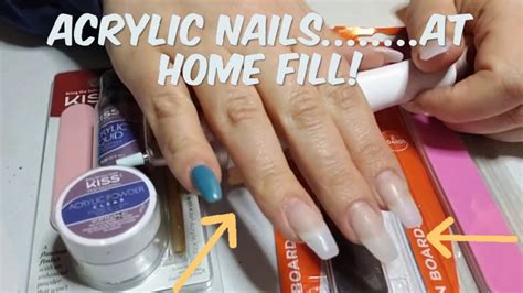How long do acrylic nails last? Acrylic Nails......at home fill!!! - YouTube