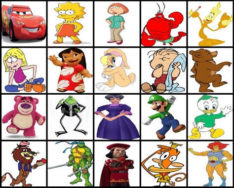 Cool Cartoon Characters Names ~ Awasome List Of Cartoon Characters