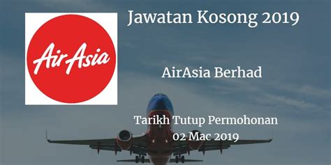 Page 1 of 4,573 jobs. Jawatan Kosong AirAsia Berhad 02 March 2019 | Johor, March ...