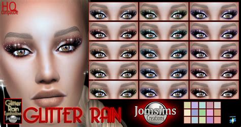 Sims 4 Ccs The Best Glitter Eyeshadow By Jomsims