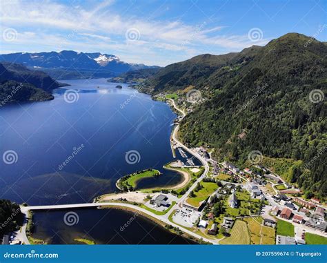 Forde Fjord Landscape In Norway Stock Photo Image Of Forde Norway