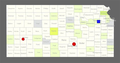 Interactive Map Of Kansas Clickable Counties Cities