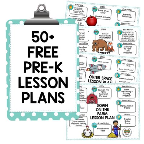 50 Free Preschool Lesson Plans Pre K Printable Fun