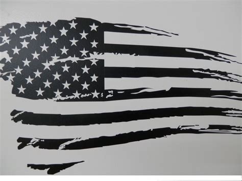 Rustic American Flag Distress Decal Vinyl Sticker Usa Tacoma Jeep