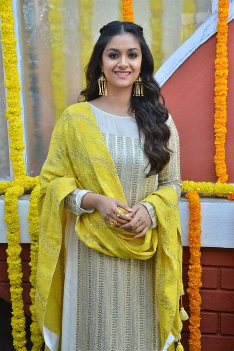 Images Of Keerthi Suresh At New Movie Launch Event