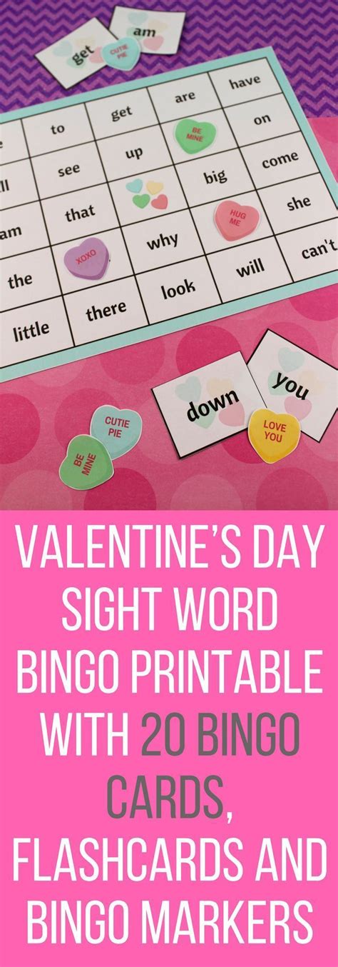 Valentines Day Sight Word Bingo Printable For Teachers These Free