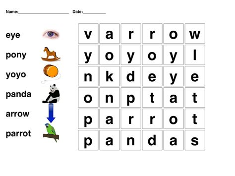 60 fun ways to stretch your mind Free Easy Word Search for Kids | Activity Shelter