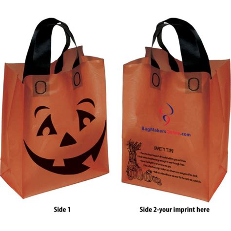 Orange Frosted Pumpkin Shopper Halloween Bags Custom Halloween Bags