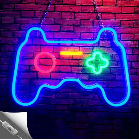 Buy Game Neon Sign Gamepad Shape Led Neon Lights Signs For Wall Decor
