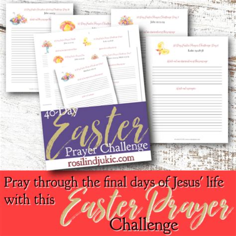 Inside the book is shared how people need to speak it the challenge encourages people to speak their prayer out loud. 40 Day Easter Prayer Challenge - A Little R & R