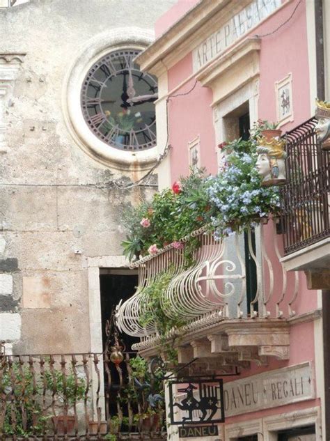 Pretty Pink Balcony Paris France Pictures Photos And