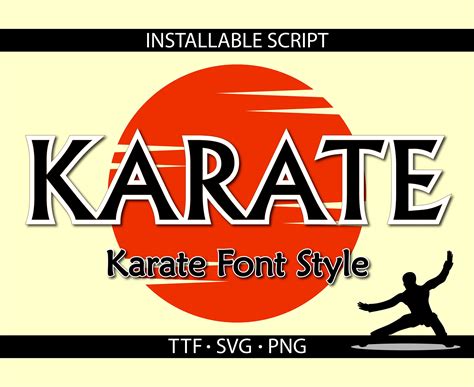 Ninja Font Karate Font Sport Font Taekwondo Font Karate Font Etsy