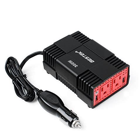 Bestek 300w Power Inverter Dual 110v Ac Outlets And 48a Max Dual Usb
