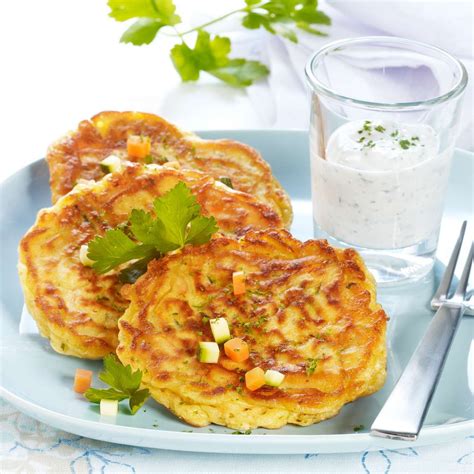 Gemüse - Pfannkuchen mit Dip