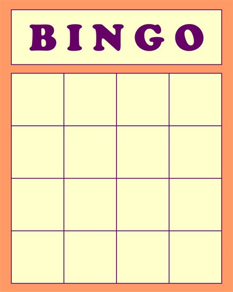 Blank Bingo Card Template Printable Printable Free Templates