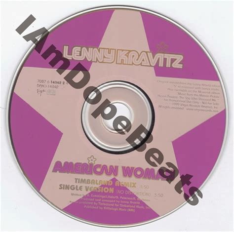 Iamdopebeats Catalog Lenny Kravitz American Woman Promo Cd Single