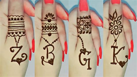Z B G K Letter Tattoo Mehndi Designs Dollyarts Youtube