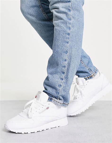 Reebok Classic Leather Sneakers In White Asos