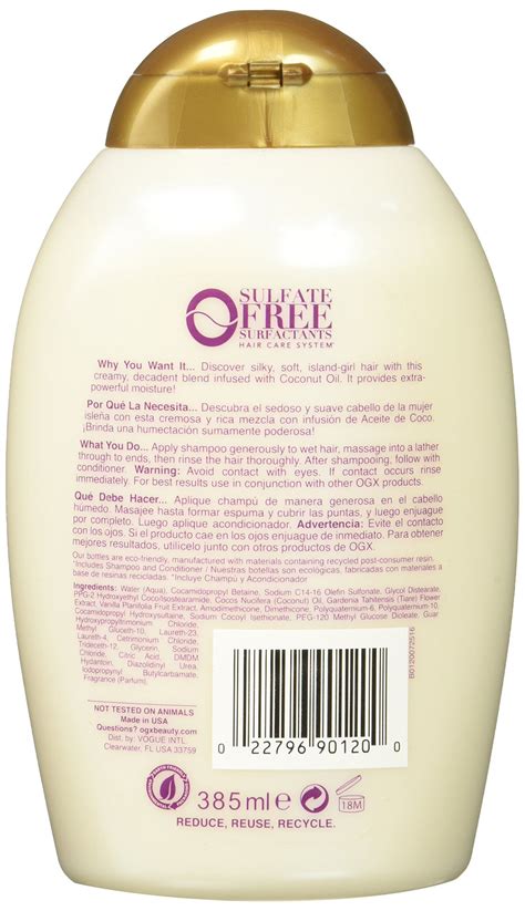Ogx Extra Strength Damage Remedy Coconut Miracle Oil Shampoo For Dry