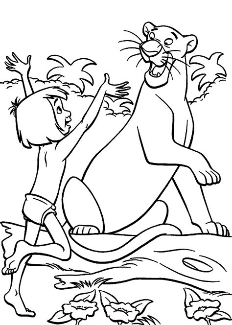 The jungle book coloring pages for kids, printable free  Coloriage