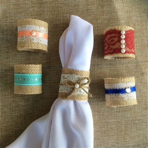 Their audience sits down, locates their napkin, gazes in awe at the. Napkin Rings. Burlap Napkin Rings. Rustic. por ...