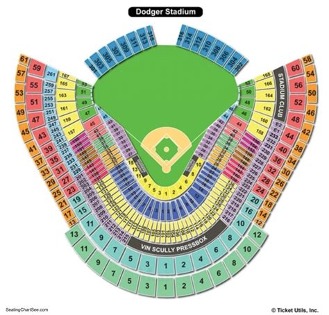 Dodger Stadium Seating Chart Map