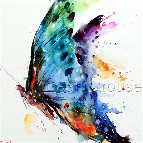 Butterfly Watercolor Art Print Butterfly Painting By Dean Etsy