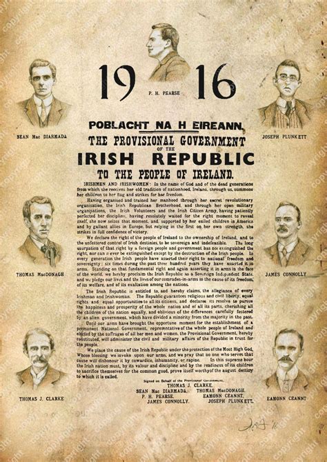 1916 Proclamation By Irish Artist Vincent Mcallister Vincent Mcallister
