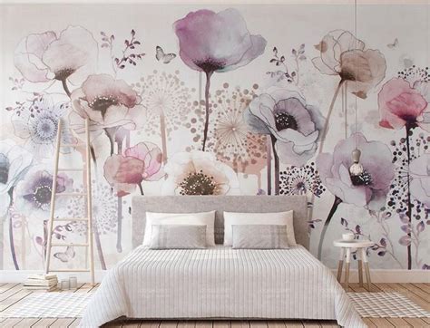 Paper Wallpaper Self Adhesive Wallpaper Flower Wallpaper Mural