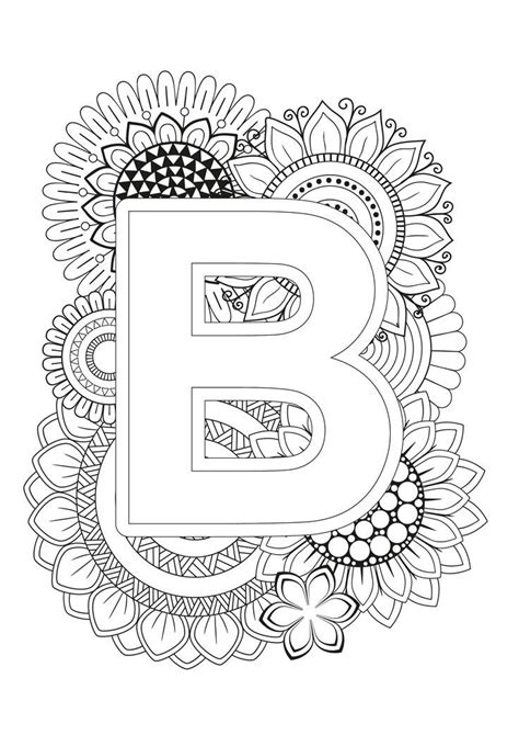 Mindfulness Coloring Page Alphabet Mandala Coloring Pages Coloring