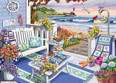 Ravensburger 16437 Cozy Series Seaside Sunshine 300 Piece Large Format