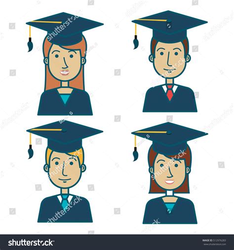 Student Graduation Uniform Icon Stock Vector Royalty Free 512976283