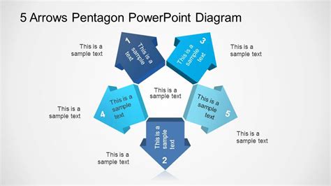 5 Steps Pentagon Shapes Powerpoint Diagram Slidemodel Pentagon Images