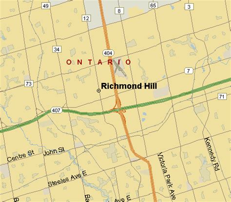 Richmond Hill Map Region Ontario Listings Canada