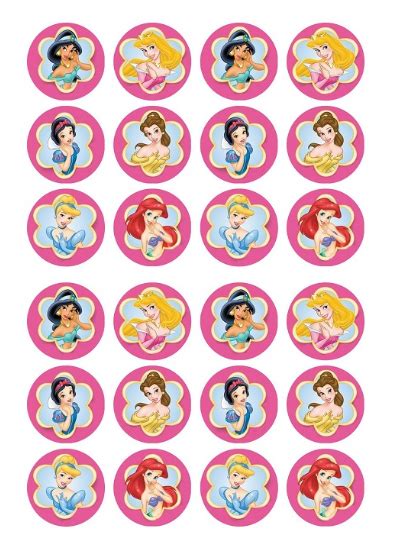 Disney Princess Edible Cupcake Toppers Au