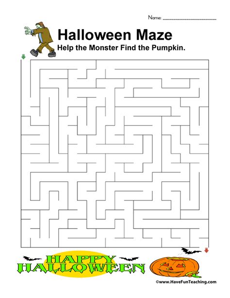 Launch rockets, rescue cute critters, and explore while practicing subtraction, spelling, and more 2nd grade skills. Easy Halloween Maze • Have Fun Teaching