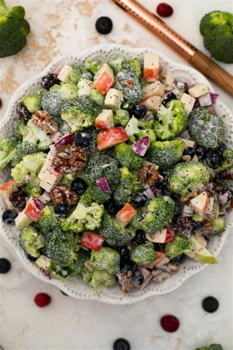 Incorporate dressing a little bit at a time into veggies (you don't want to overdress!). Sweet and Savory Broccoli Apple Salad Recipe | Scrambled Chefs