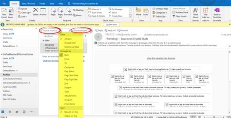 How to archive Emails & retrieve archived emails in Outlook