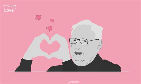 an older man with glasses holding up a heart in front of his face and