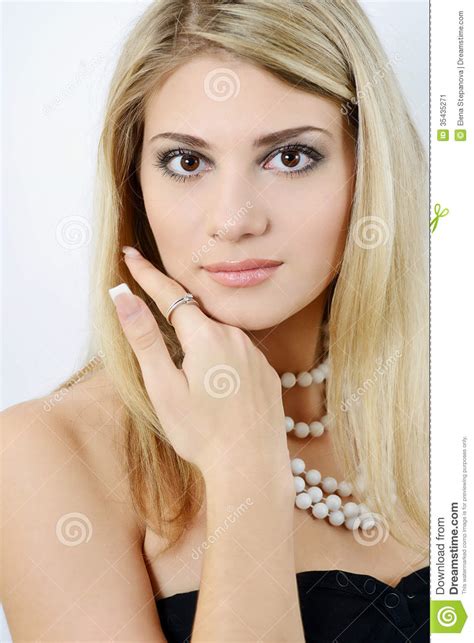 Blonde Girl Stock Image Image Of Indoors Fashion Glossy 35435271