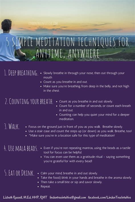 5 Simple Meditation Techniques Easy Meditation Meditation Techniques