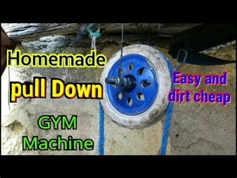 Syl fitness lat pull down machine attachment diy tricep rope cable pulley system for standard plates this video covers a do it yourself way of building a tricep pulldown mounted on to a power rack. How to make a homemade pull down machine workout for triceps - YouTube