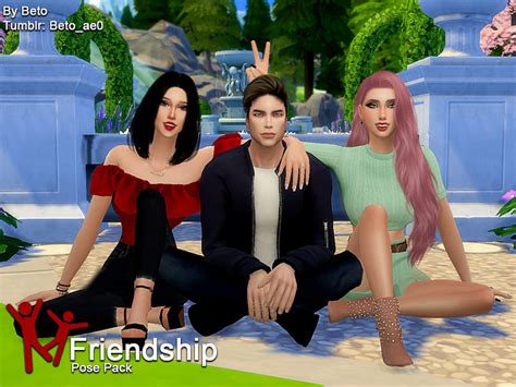 The Sims Resource Friendship Ii Pose Pack By Betoae0 • Sims 4 Downloads