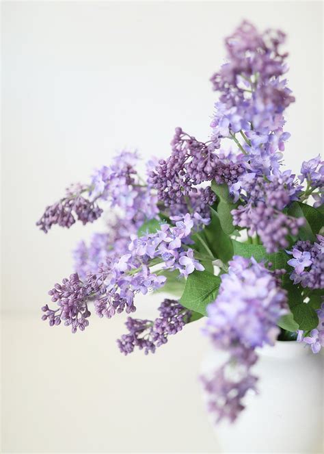 fake spring flowers lilac stem in purple delphinium flowers ranunculus flowers cosmos flowers