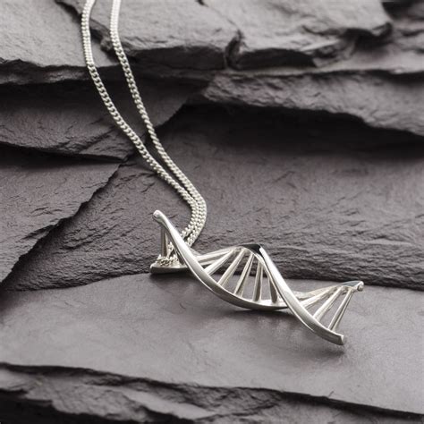 Double Helix Necklace Silver Galaxy Jewelry