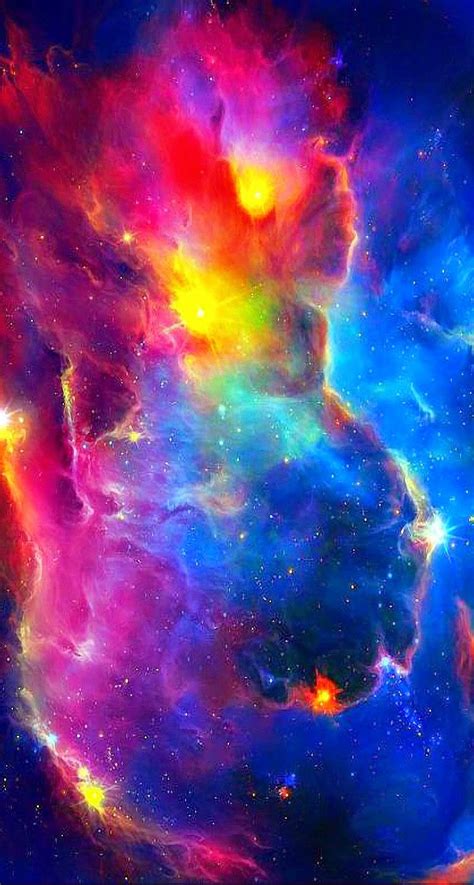 Colorful Space Nebula Stars Iphone 6 Plus Hd Wallpaper Space Iphone