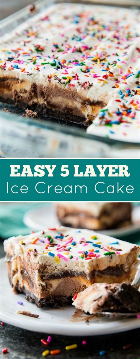 Sallys Baking Addiction Easy 5 Layer Ice Cream Cake Sallys Baking