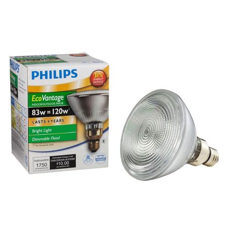 Philips 120 Watt Equivalent Halogen Par38 Dimmable Indooroutdoor Long