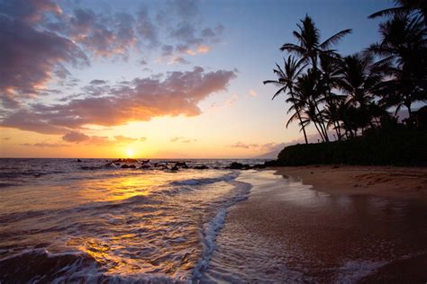 40 Sunset Hawaii Beach Wallpapers Wallpapersafari