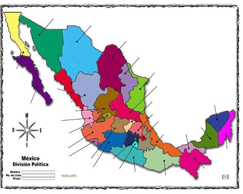 Mapa De La Republica Sin Nombres Mapa De La Republica Mexicana Con Images